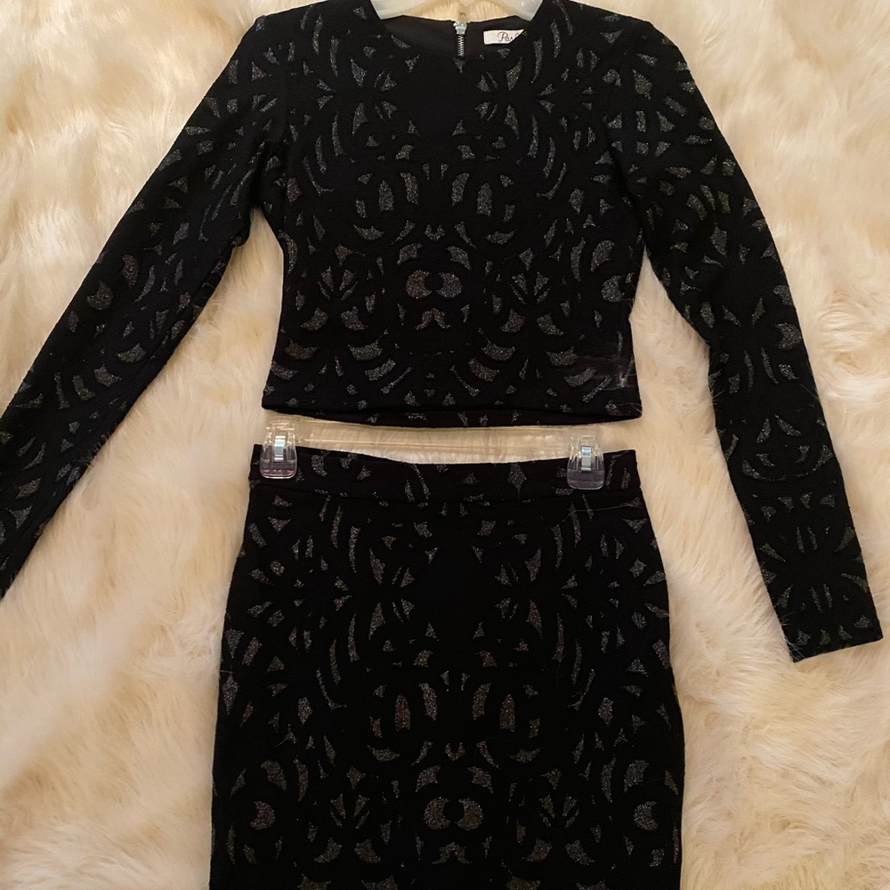 Black Fitted Two Piece